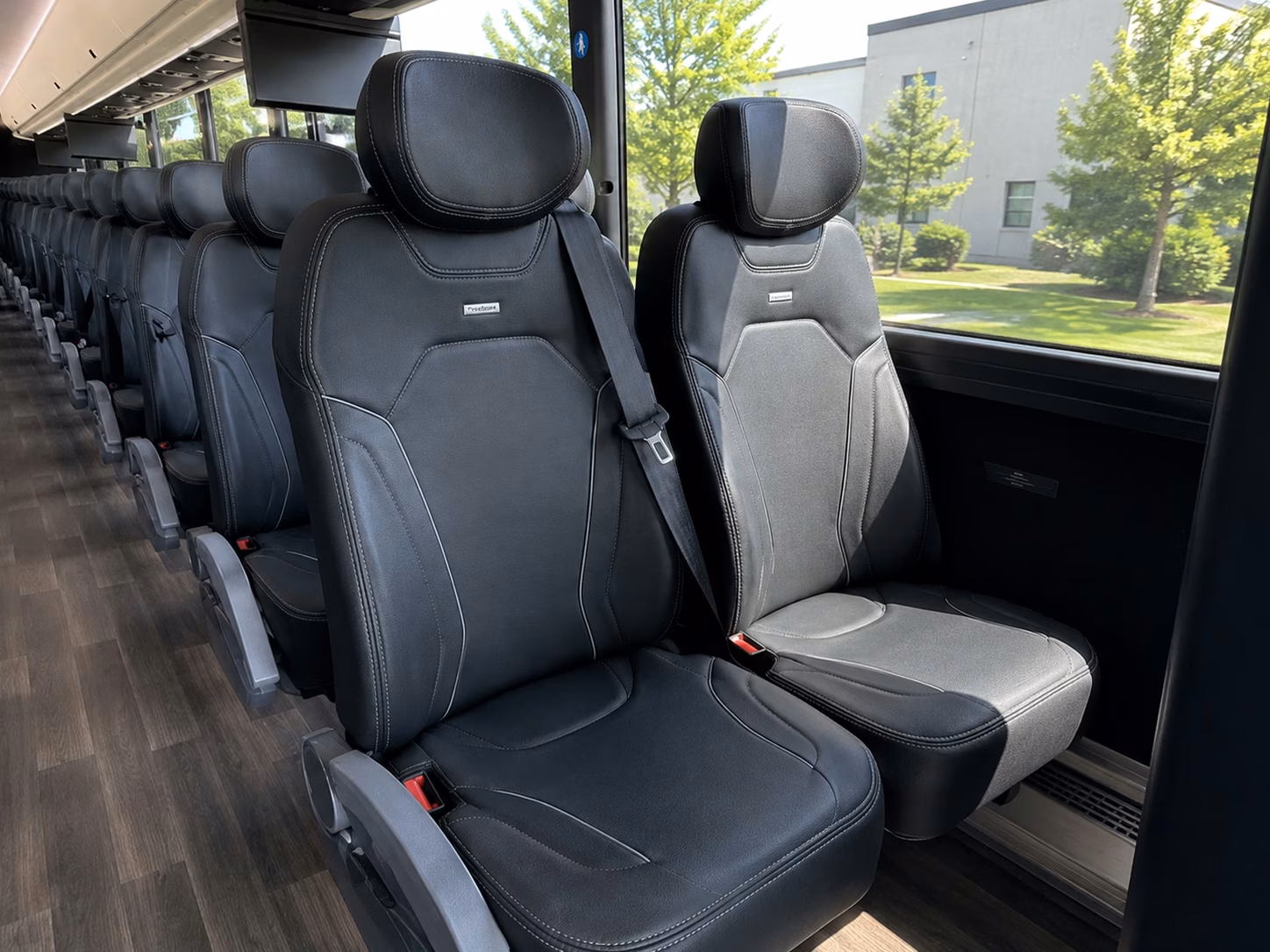 56 passenger charter bus interior