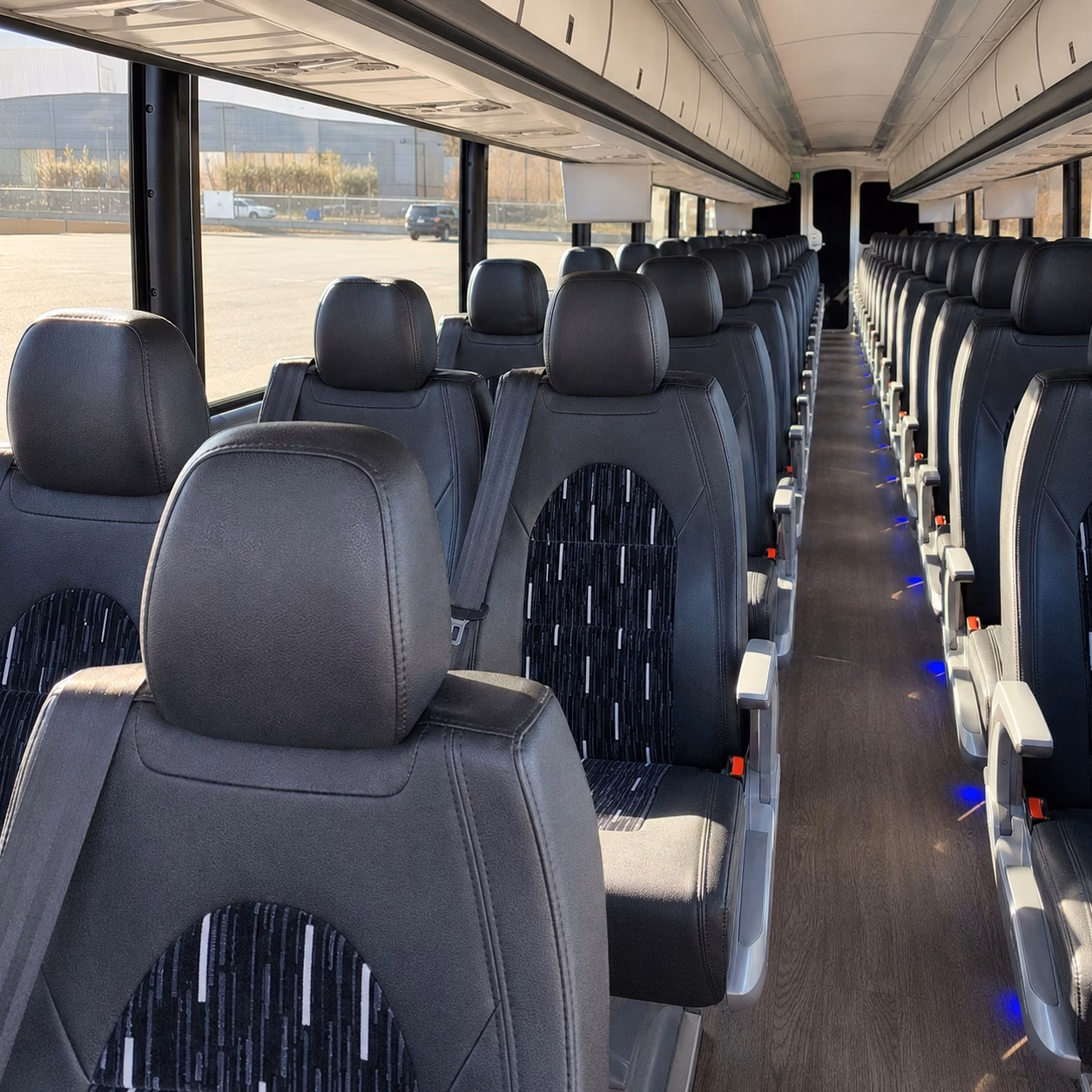 round rock charter bus rental inside