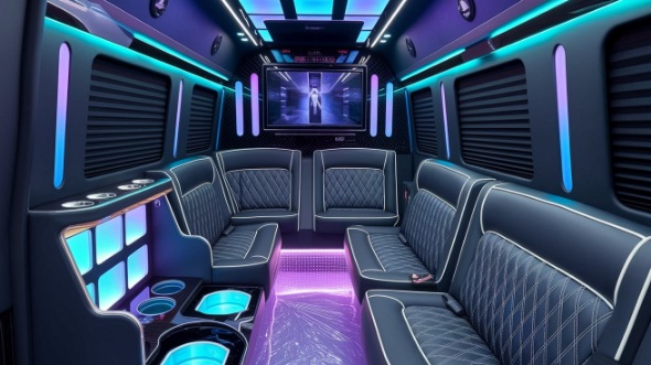 party bus rental interior