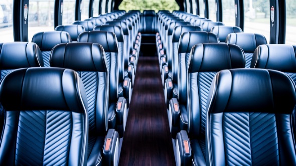 round rock 54 passenger charter bus inside