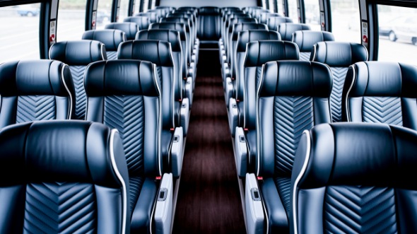 round rock 55 passenger charter bus inside