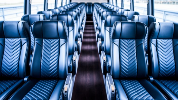 round rock 56 passenger charter bus inside