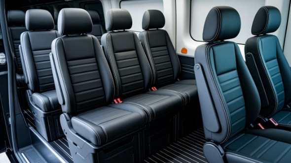 round rock sprinter van with driver inside