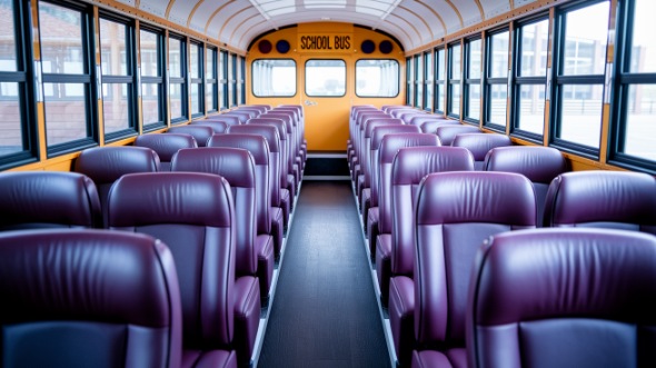 school bus rental interior
